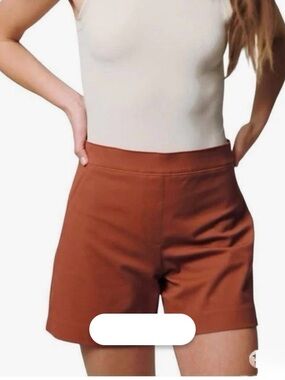 SPANX High-Waist Brick Brown Shorts